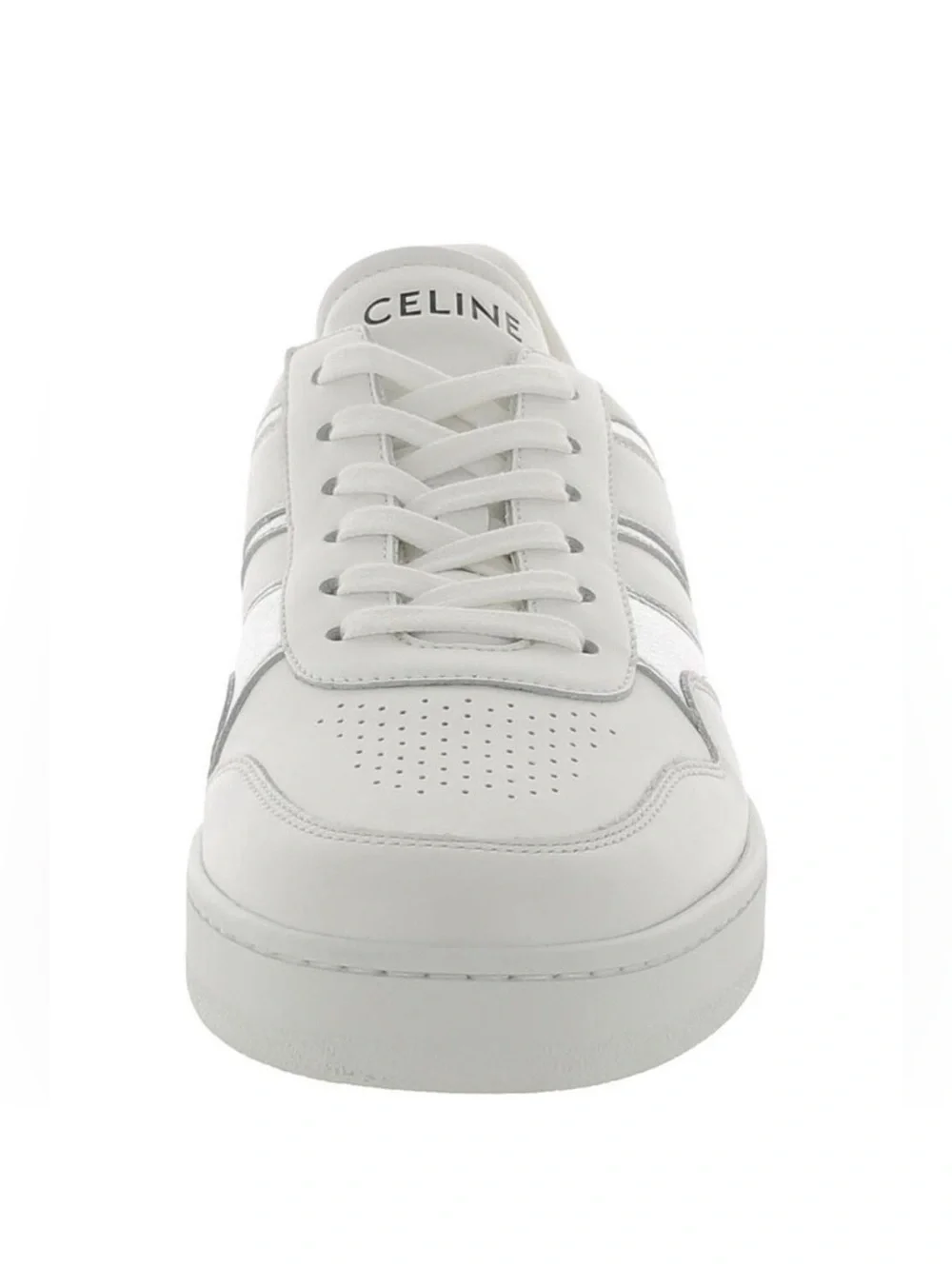Celine Low Wave Lace-Up Sneaker, Optic White/Silver Size 41 in Box +DustBag $750